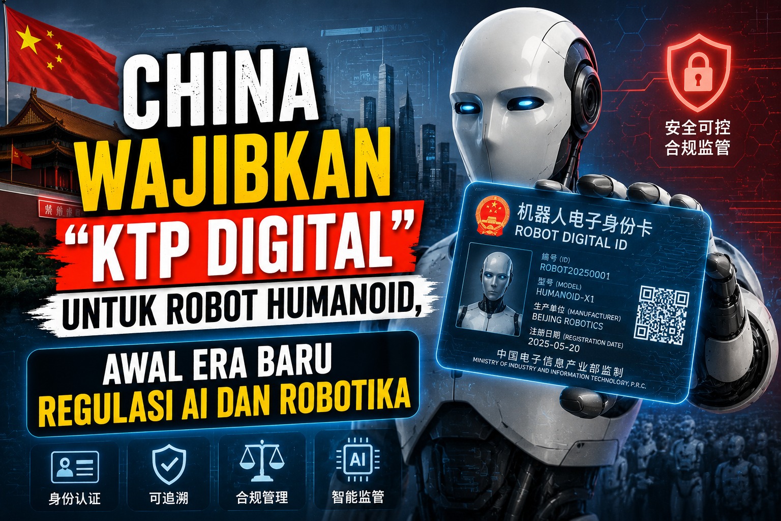 China Wajibkan “KTP Digital” untuk Robot Humanoid, Awal Era Baru Regulasi AI dan Robotika